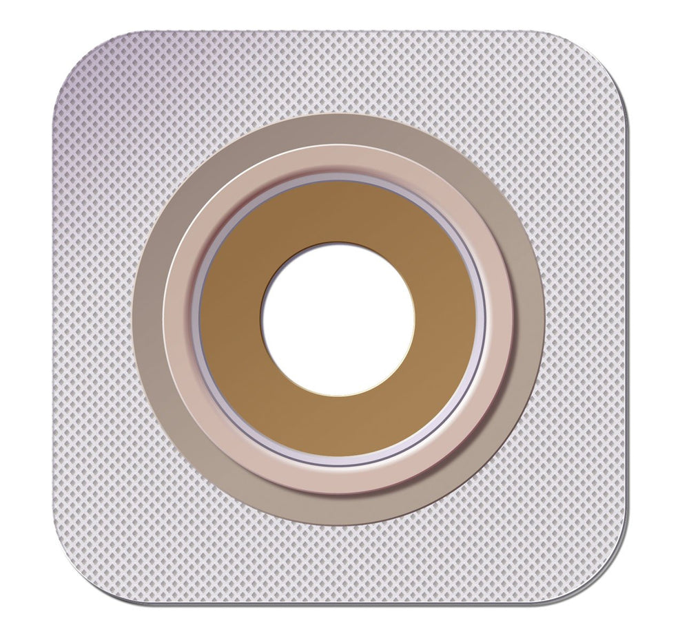 ConvaTec SUR-FIT Natura moldable Durahesive skin barrier with hydrocolloid collar for a secure fit.