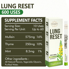Convertta Lung Detox Diffuser Pen label view highlighting herbal ingredients and purity