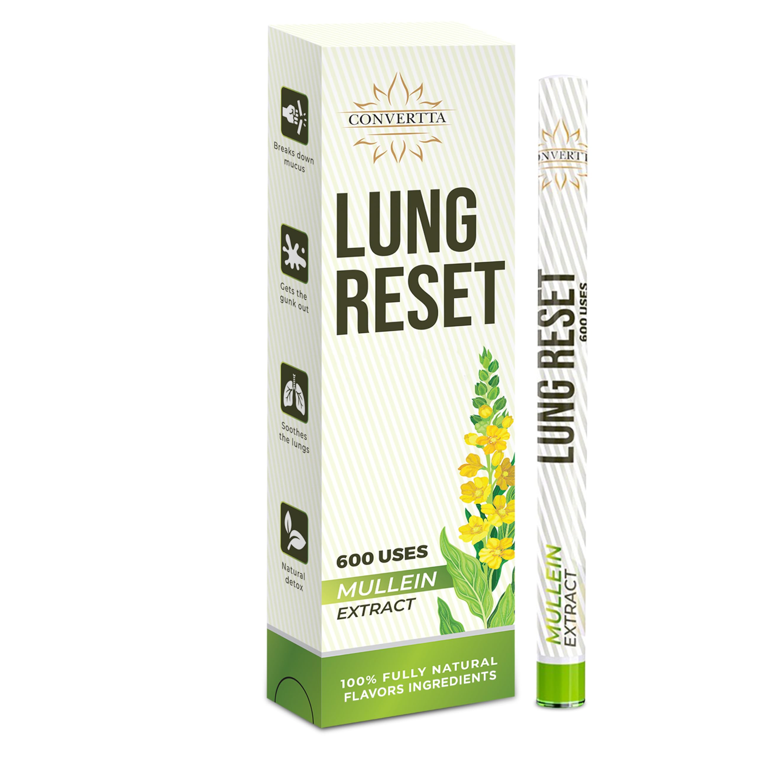 Convertta Lung Detox Diffuser Pen with mullein leaf aroma for a calming ritual