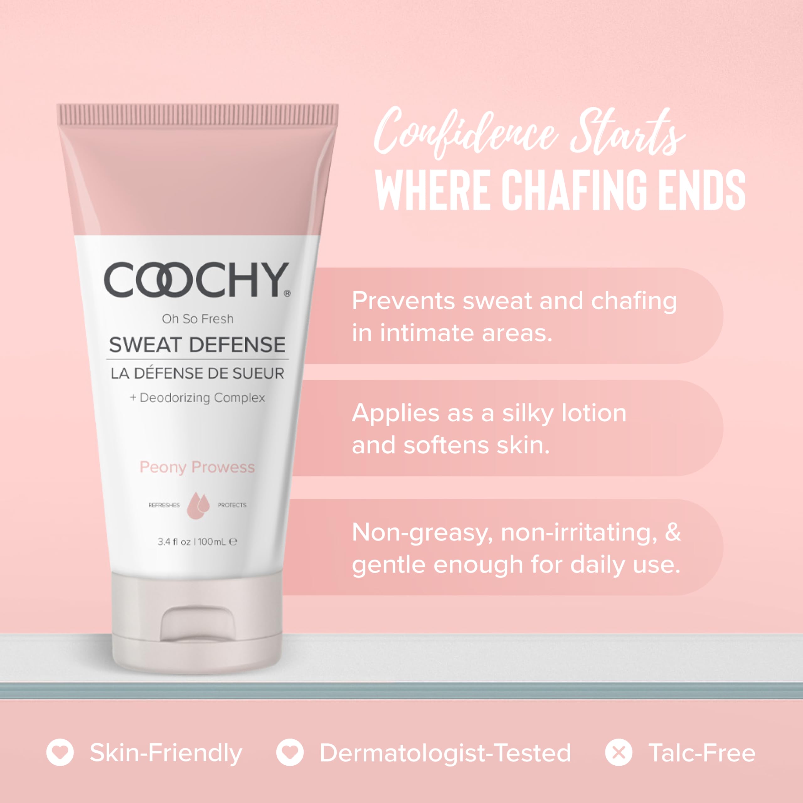 Coochy Intimate Protection Lotion ready to apply to help prevent chafing