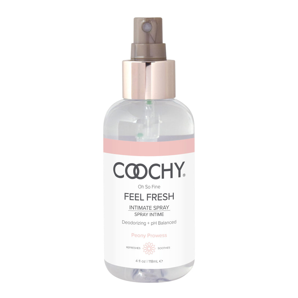 Coochy intimate spray bottle offers all-day freshness and gentle pH balance.