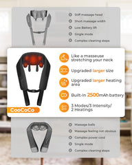 CooCoCo 6D kneading therapy mimics a human massage for deep relief