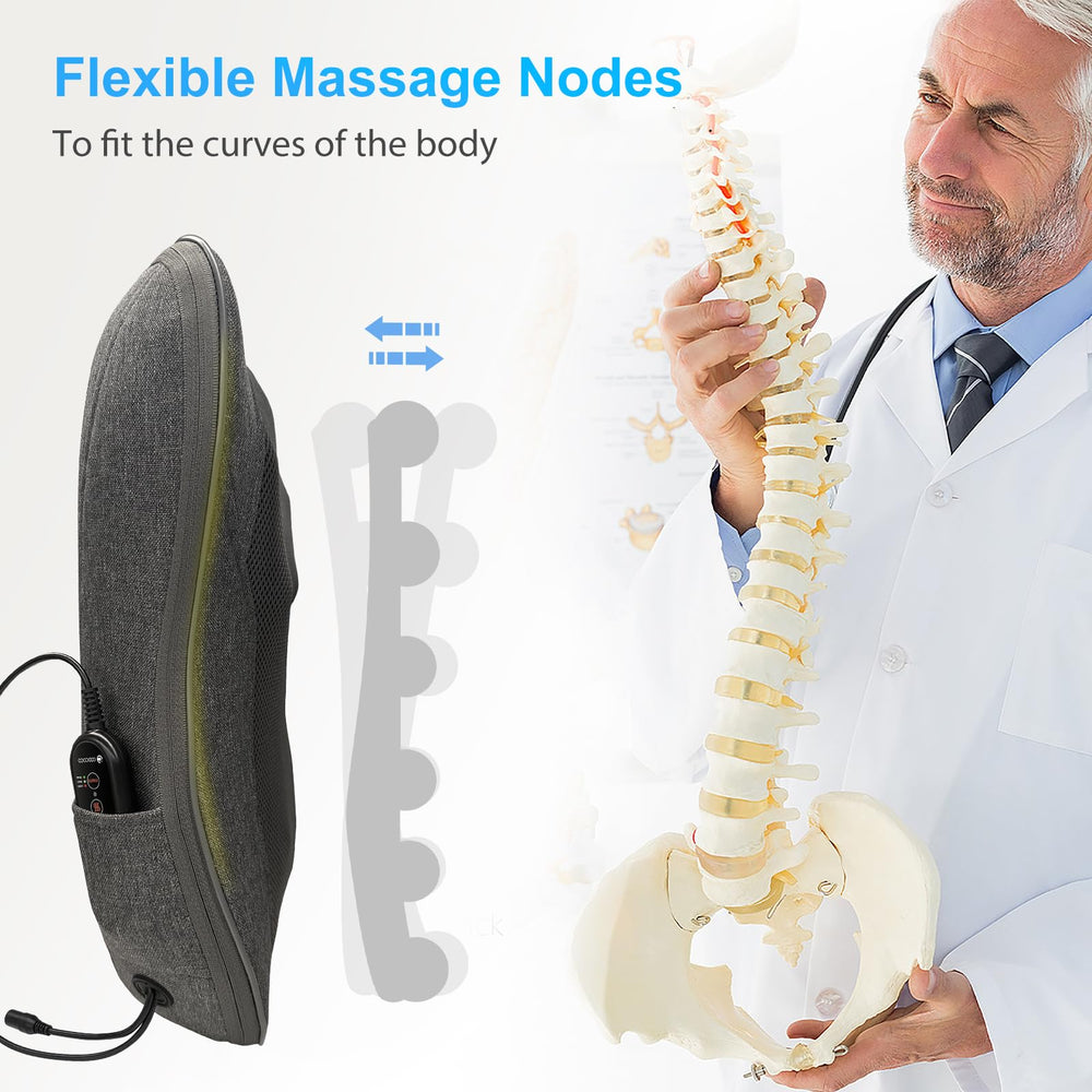 CooCoCo back massager delivers relief on couch or desk chair