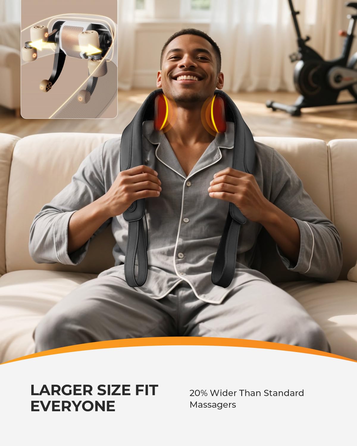 CooCoCo dual-zone heat evenly covers neck and shoulders