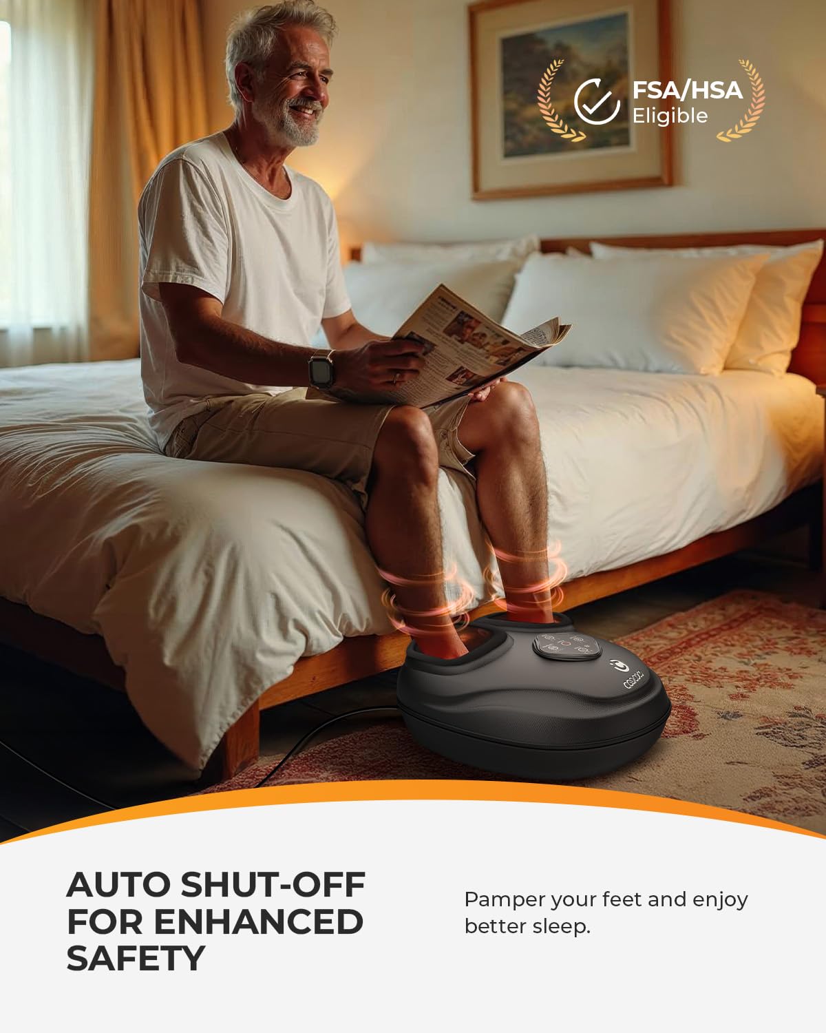 CooCoCo foot massager washable sleeves for easy cleaning and sharing.
