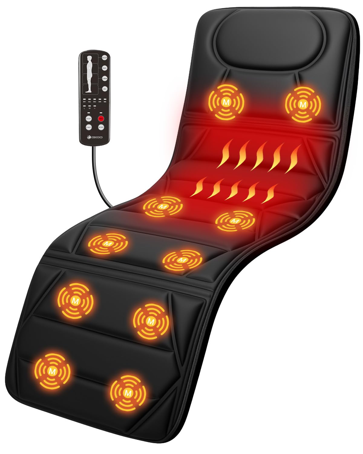 CooCoCo full body massage mat with heat for at-home relaxation.