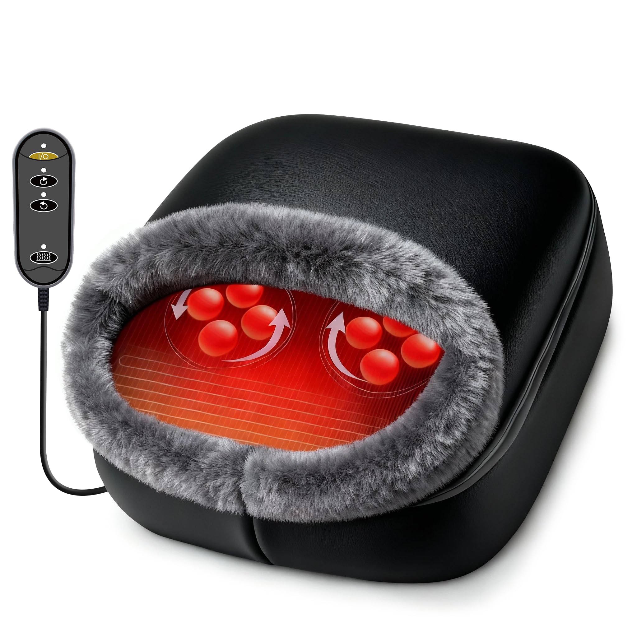 CooCoCo heated foot massager, front view, for relaxing foot warmth.