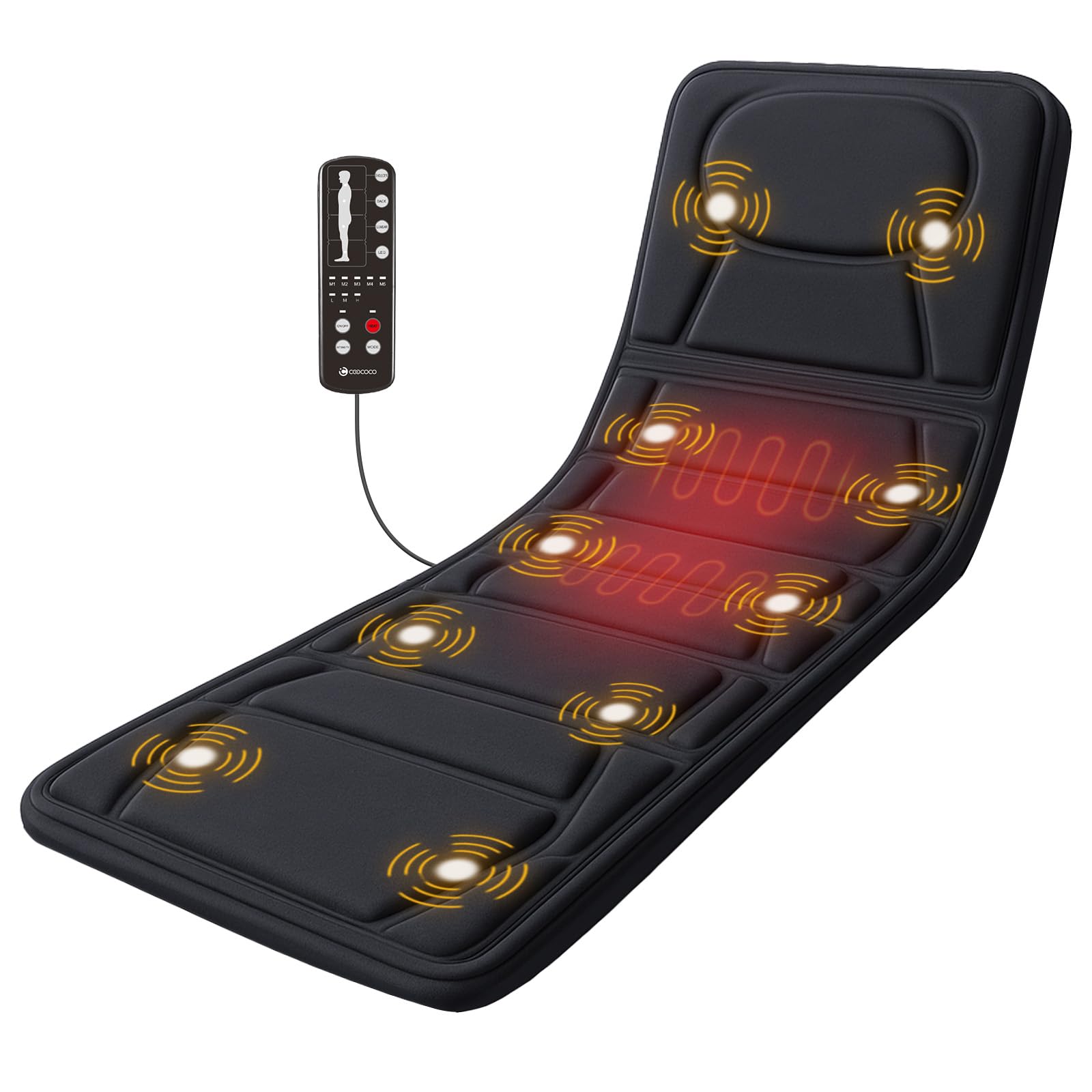 CooCoCo Massage Mat with Heat back area for soothing warmth