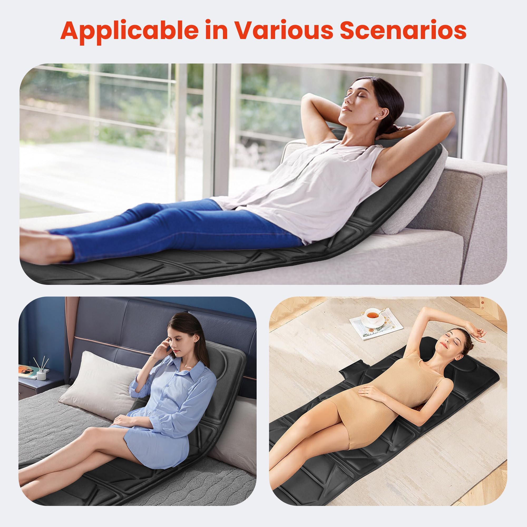 CooCoCo Massage Mat targets neck and shoulders with multiple modes