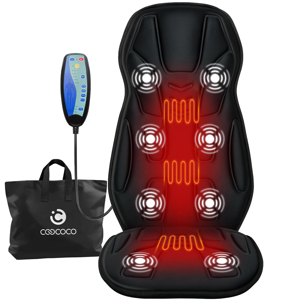 CooCoCo Massager Chair Pad back-relief for daily desk work and stress relief.