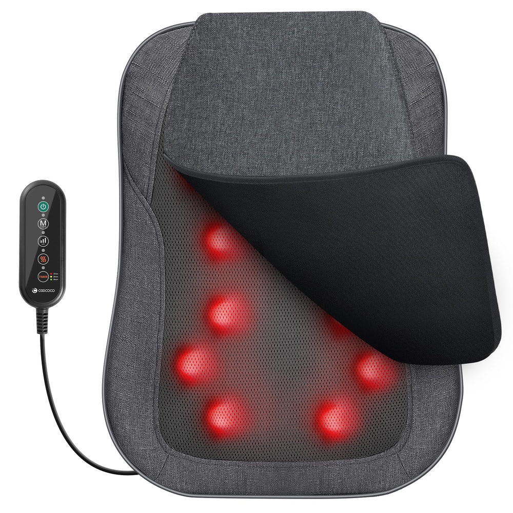 CooCoCo Shiatsu Back Massager with Heat eases tension on the back