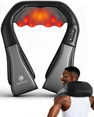CooCoCo Shiatsu neck massager with heat for desk relief.