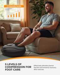 CooCoCo Upgraded Foot Massager compression levels illustrating personalized pressure and comfort