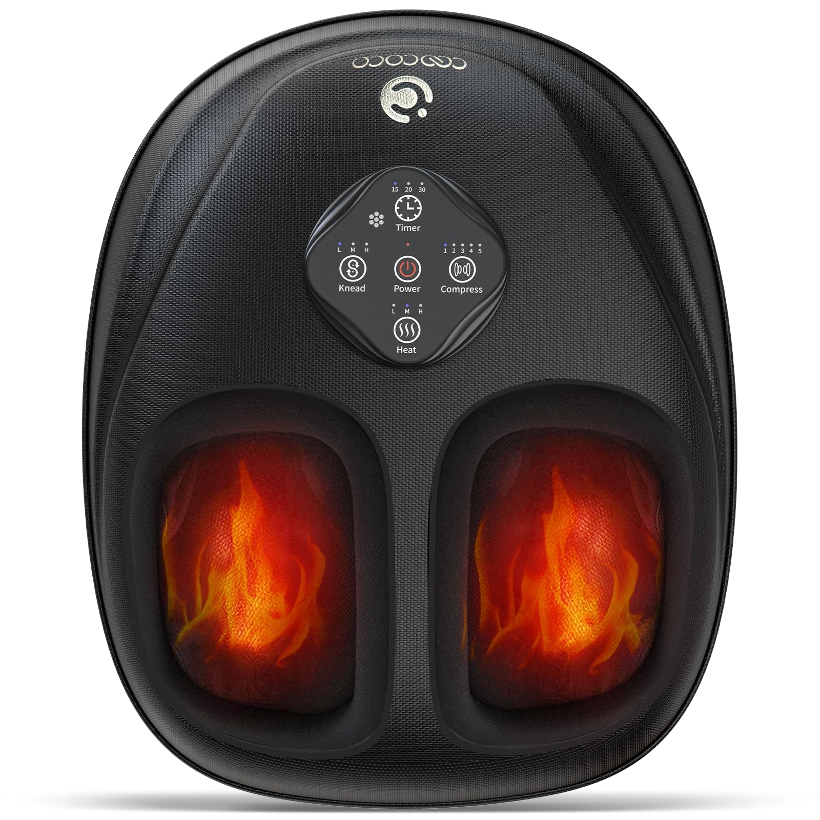 CooCoCo Upgraded Shiatsu Foot Massager front view for home use
