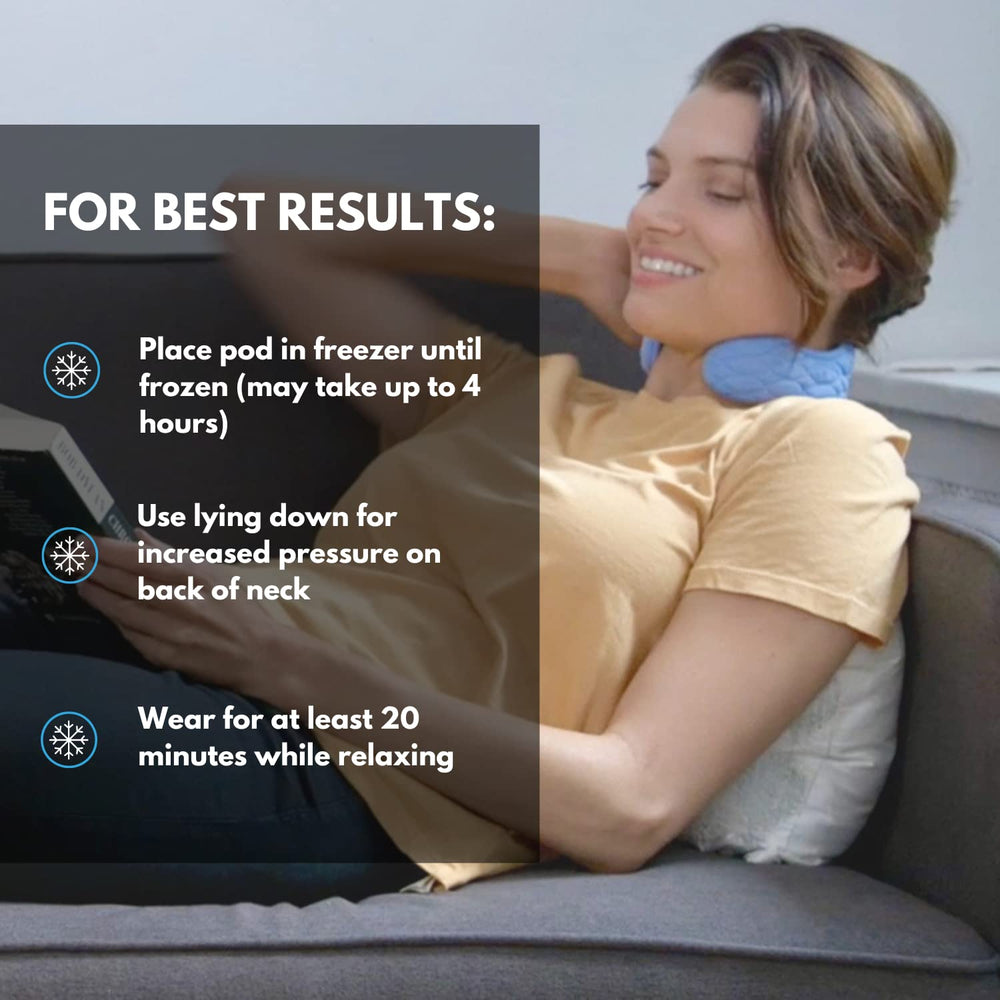 CoolCura GO ice pod used for day-to-day headache relief support.