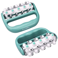 Coolife Fascia Release Roller used on arms and legs for versatile use.
