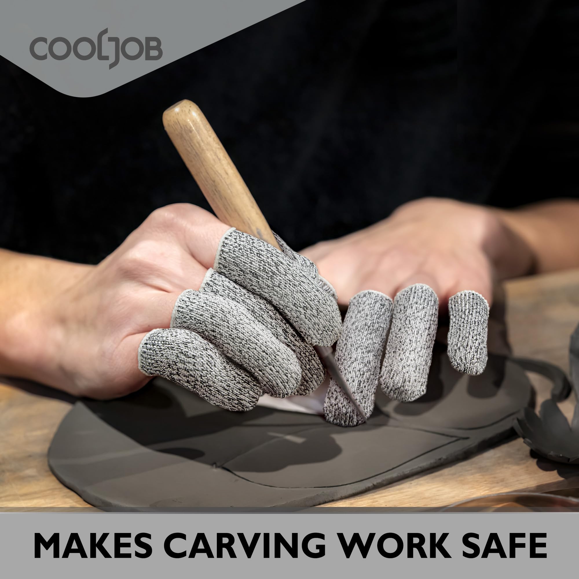COOLJOB A5 finger cots in garden for pruning and outdoor tasks