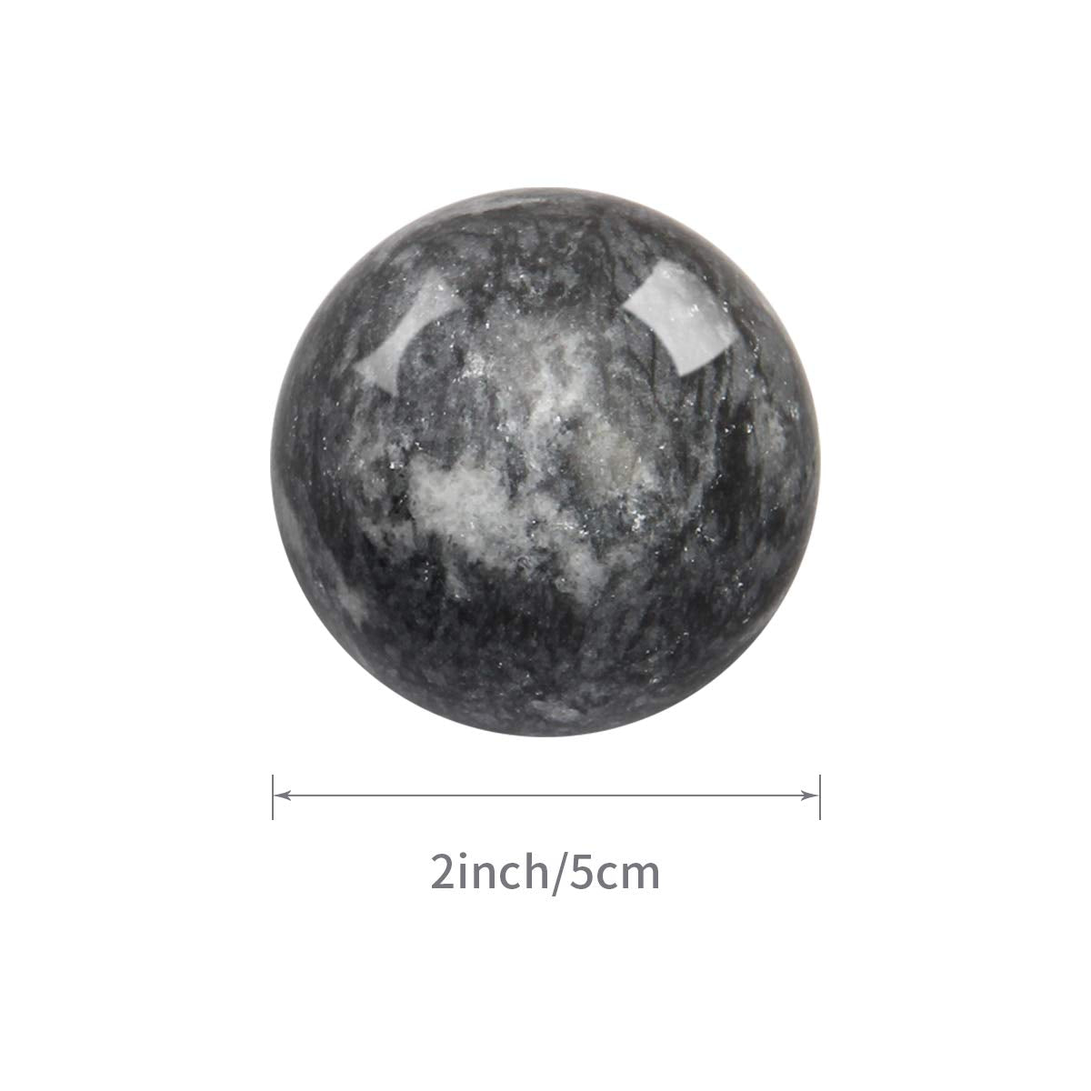 Coolrunner Baoding ball close-up shows marble pattern for mindful grip and texture.