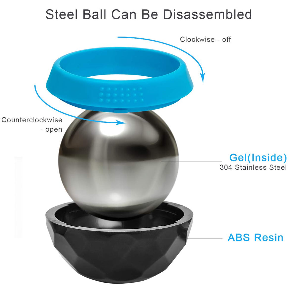 Coolrunner roller ball with anti slip bottom for steady handling during use