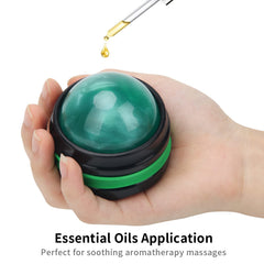 Coolrunner Massage Ball used over clothing for relief.