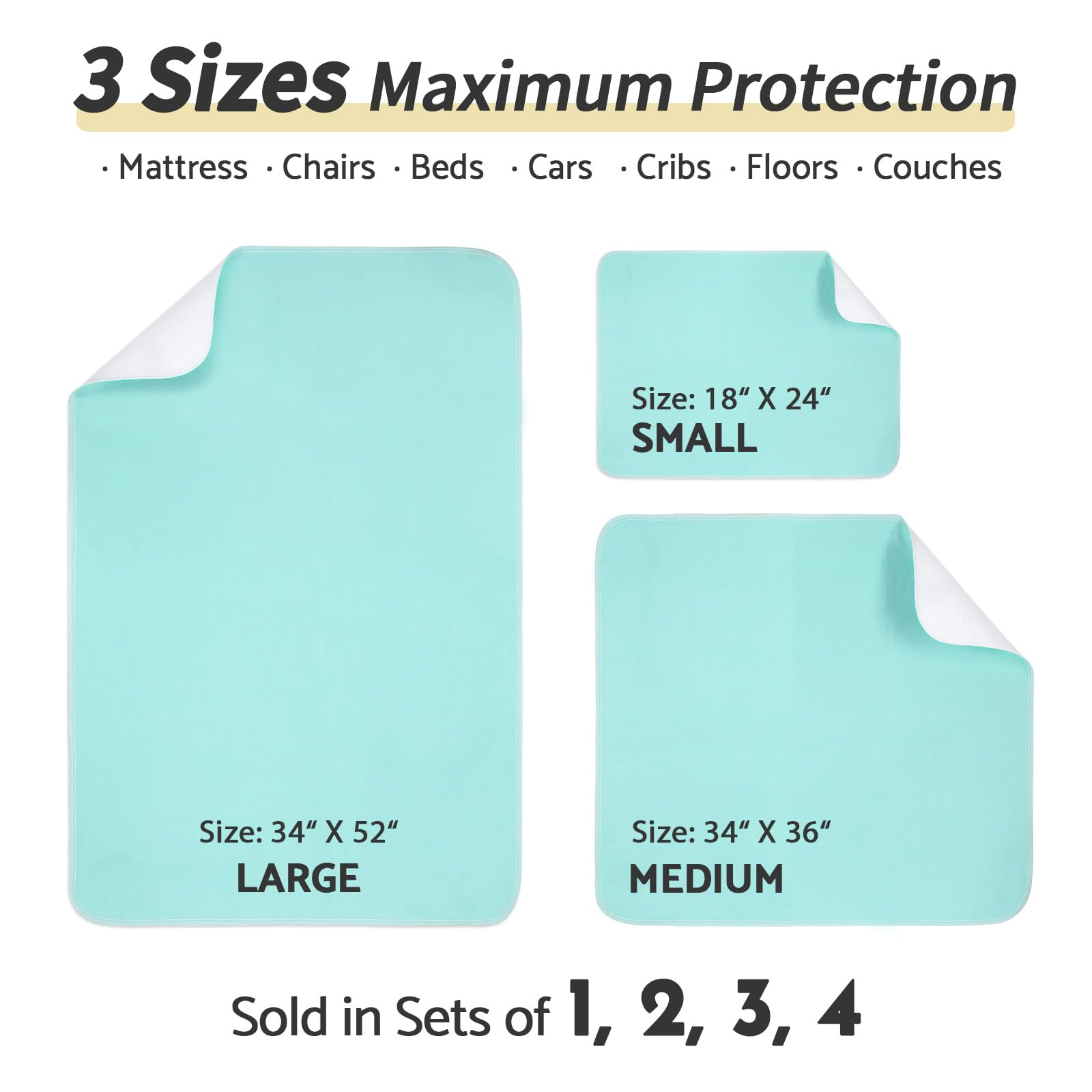 Machine-washable CoolShields bed pad for easy care and reuse.