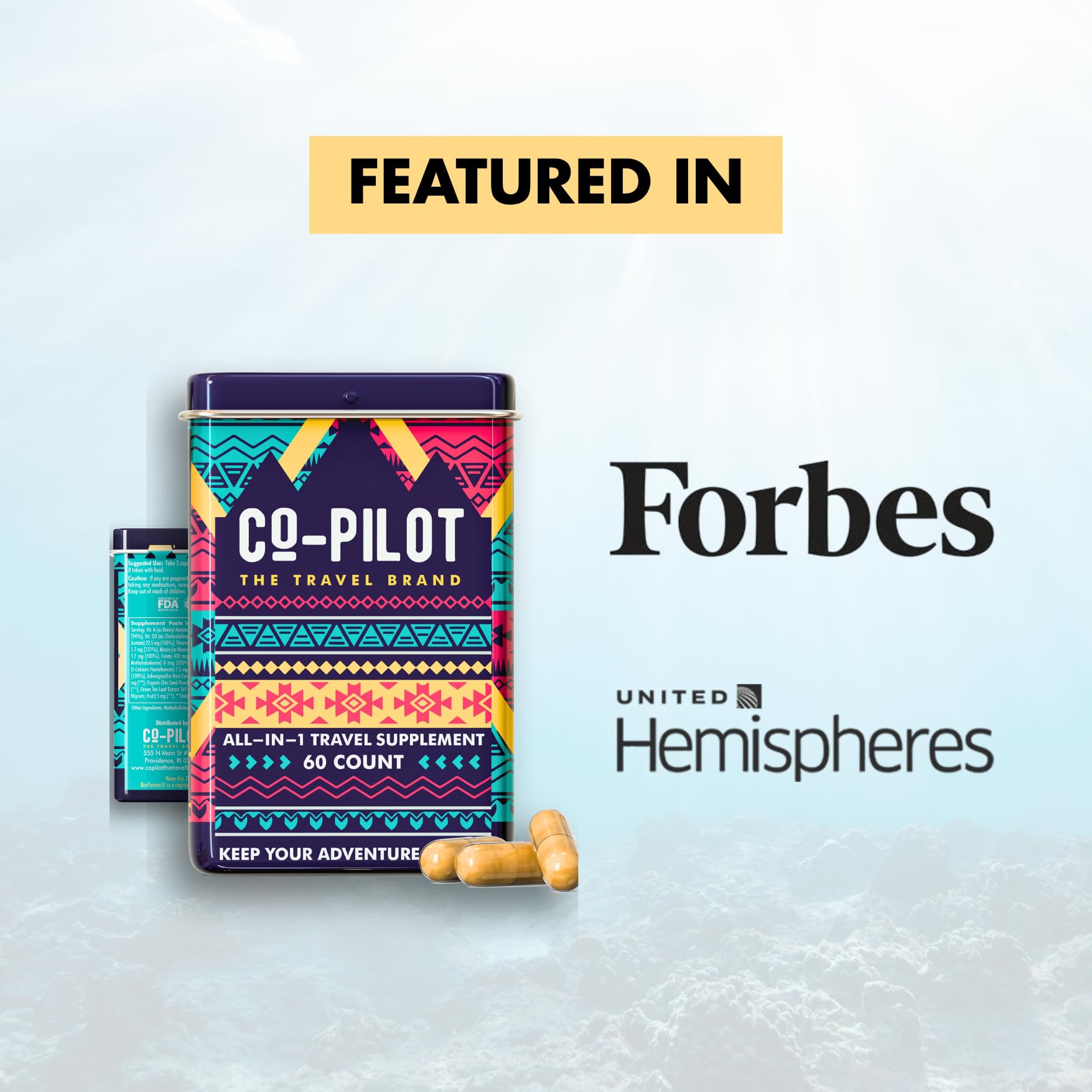 Co-Pilot adaptogenic formula pills for balanced mood and focus