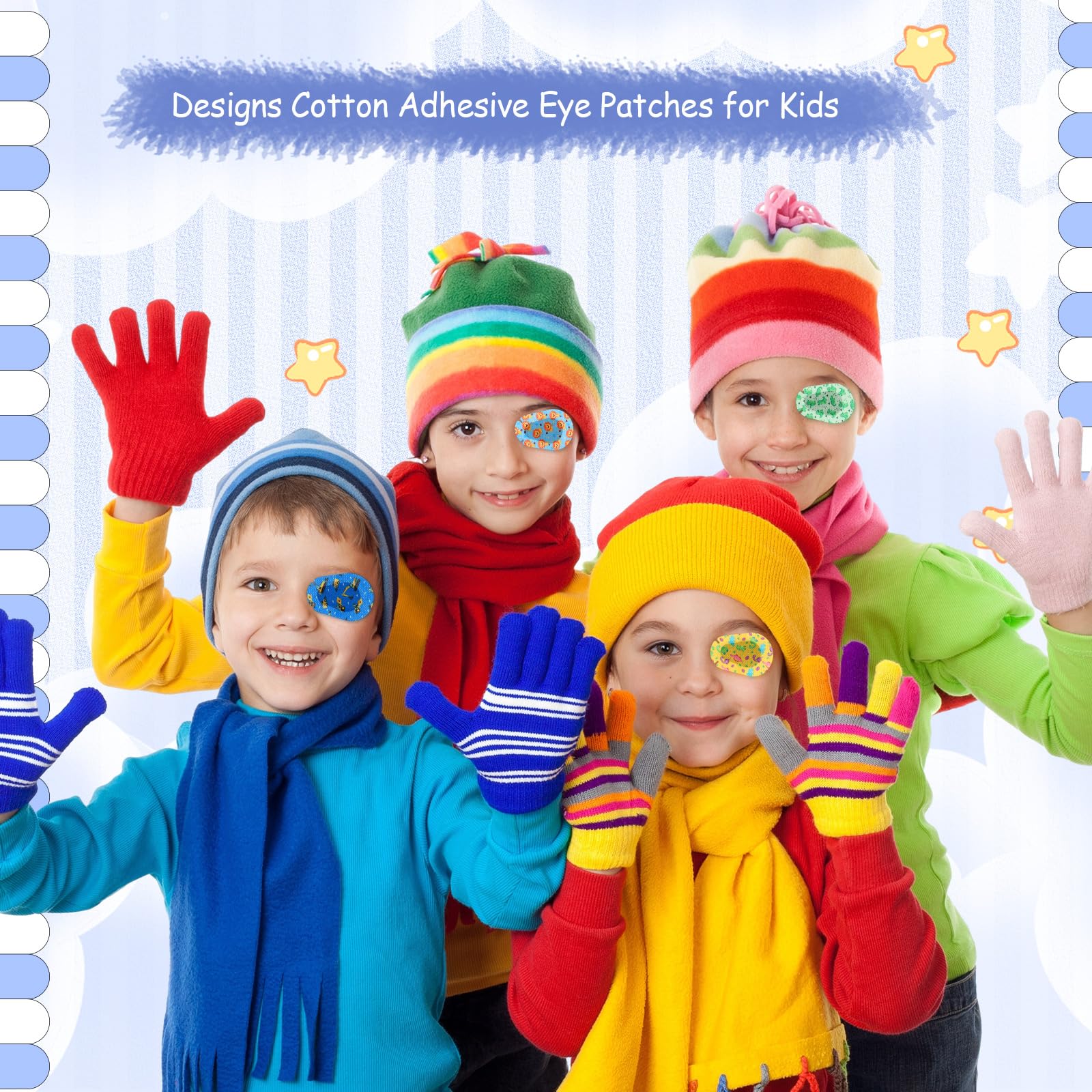 Copkim 3x2 inch patches designed for kids' eye area during patch therapy.
