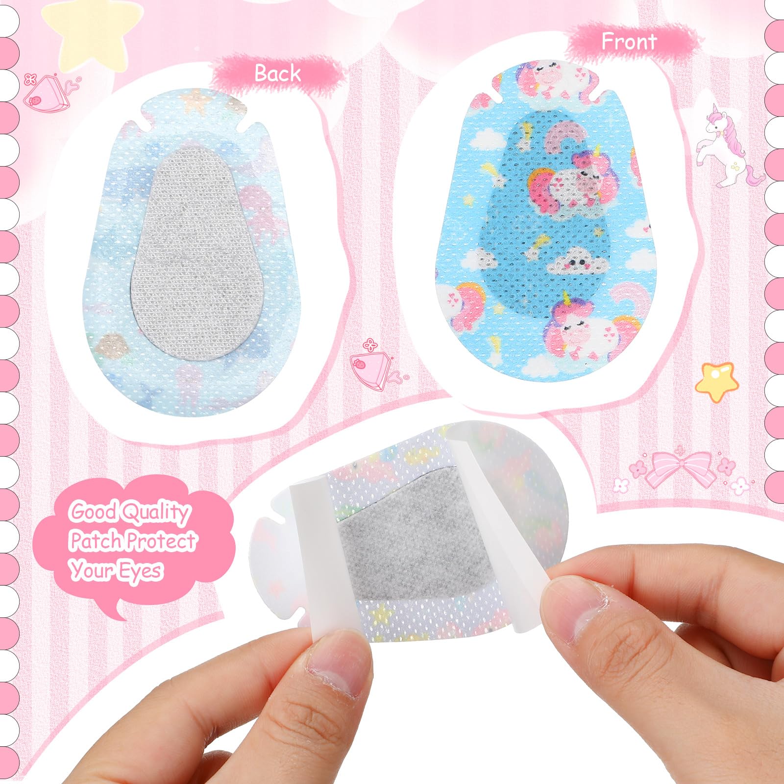 Copkim flowers pattern eye patches offer breathable comfort during play.