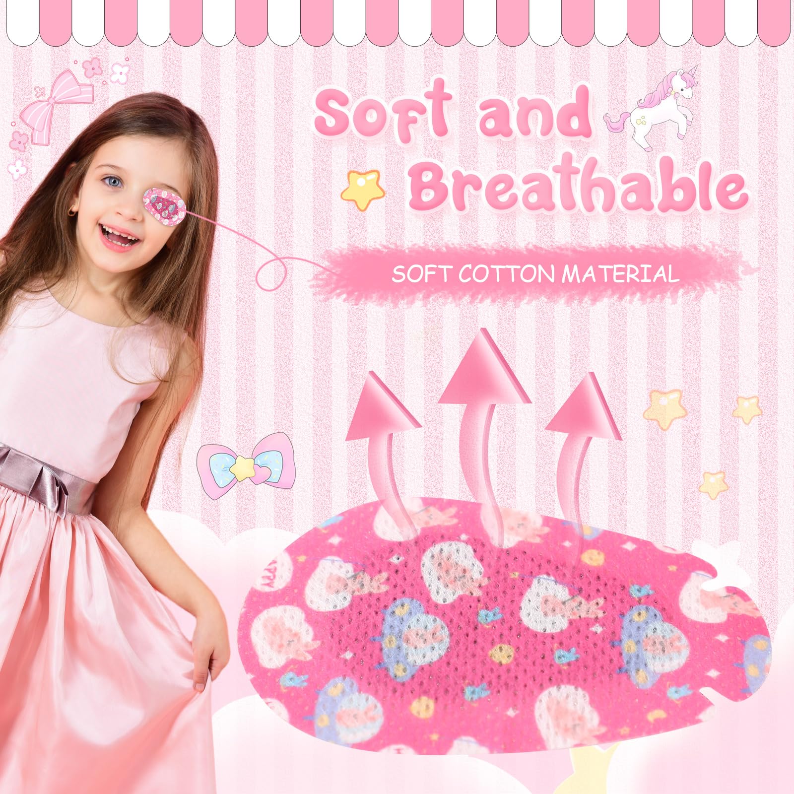 Copkim mermaids pattern eye patches block light for daytime rest.