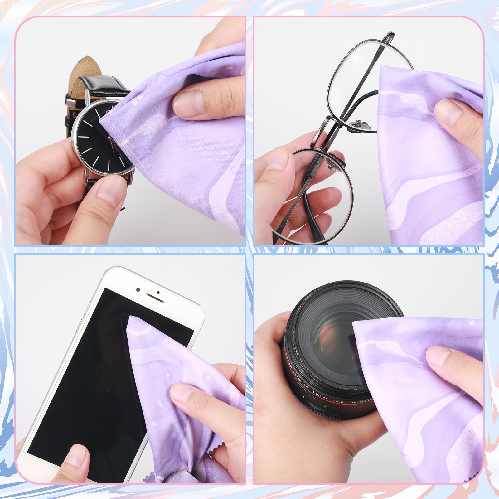 Copkim gift-ready microfiber cleaning cloth set for glasses and devices.
