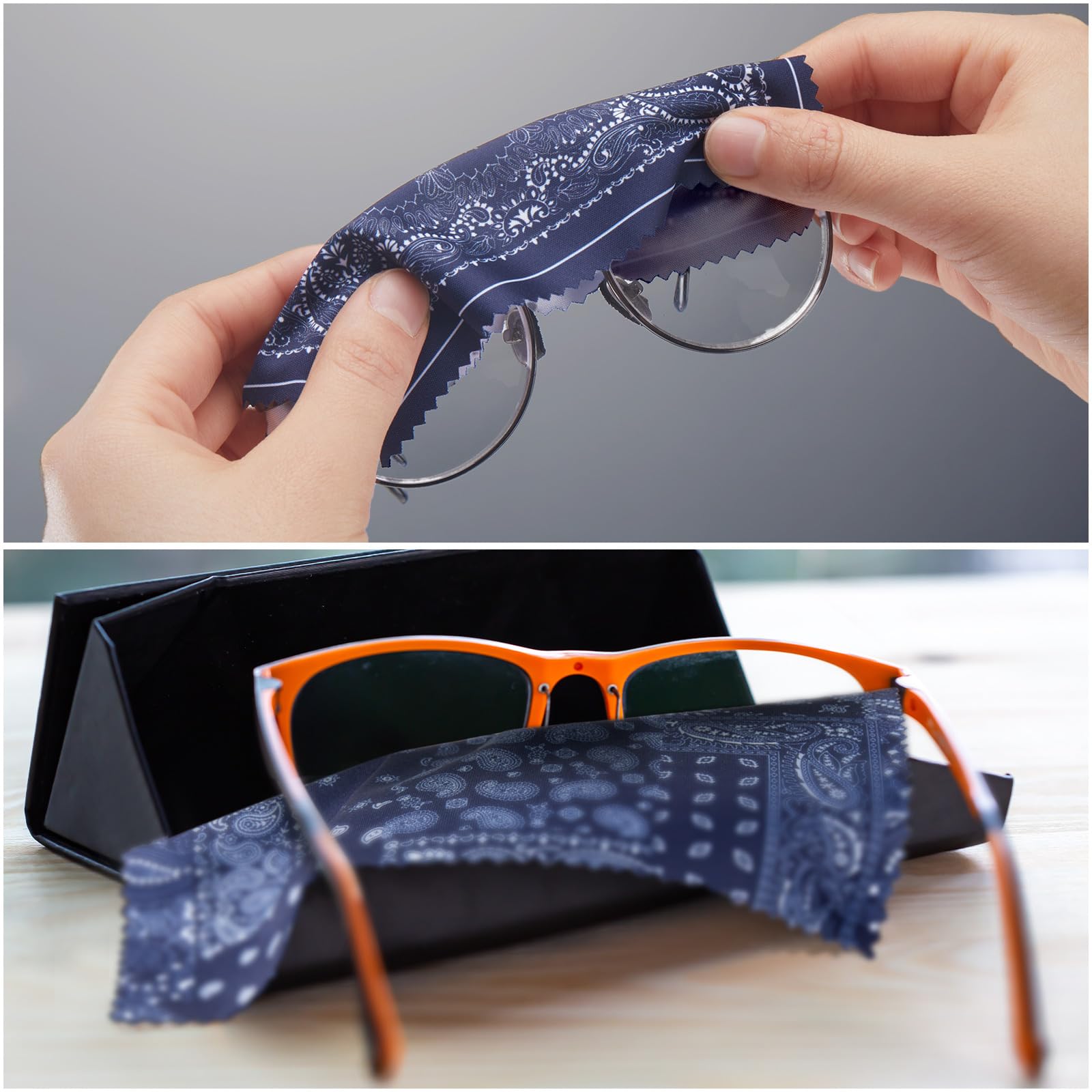 Copkim microfiber cloth captures dust and oil to help maintain clarity on devices.