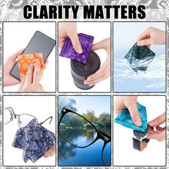 Copkim multicolor microfiber cleaning cloths brighten cleaning sessions while protecting lens surfaces.