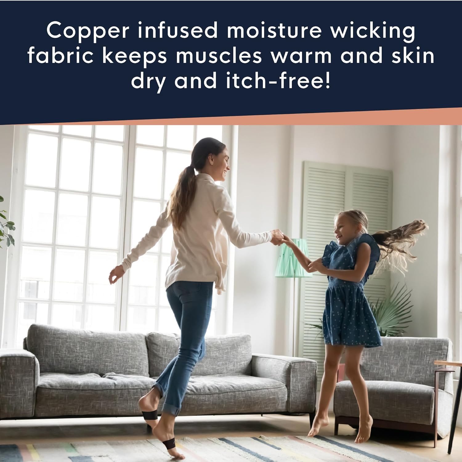 Copper Compression Arch Support packaged in box for easy shopping