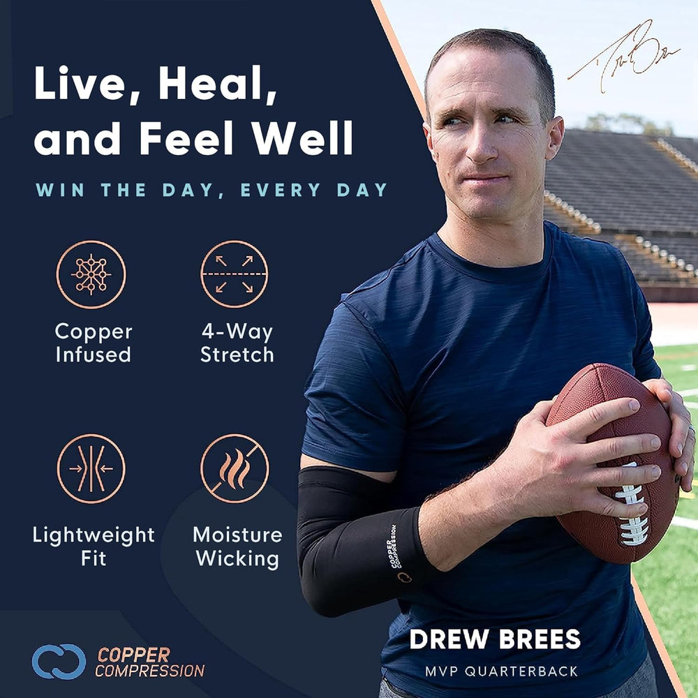 Copper Compression arch sleeves come in a convenient 1 pair package.