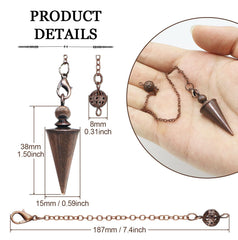 Pendulum board-ready copper pendulum for precise yes/no readings