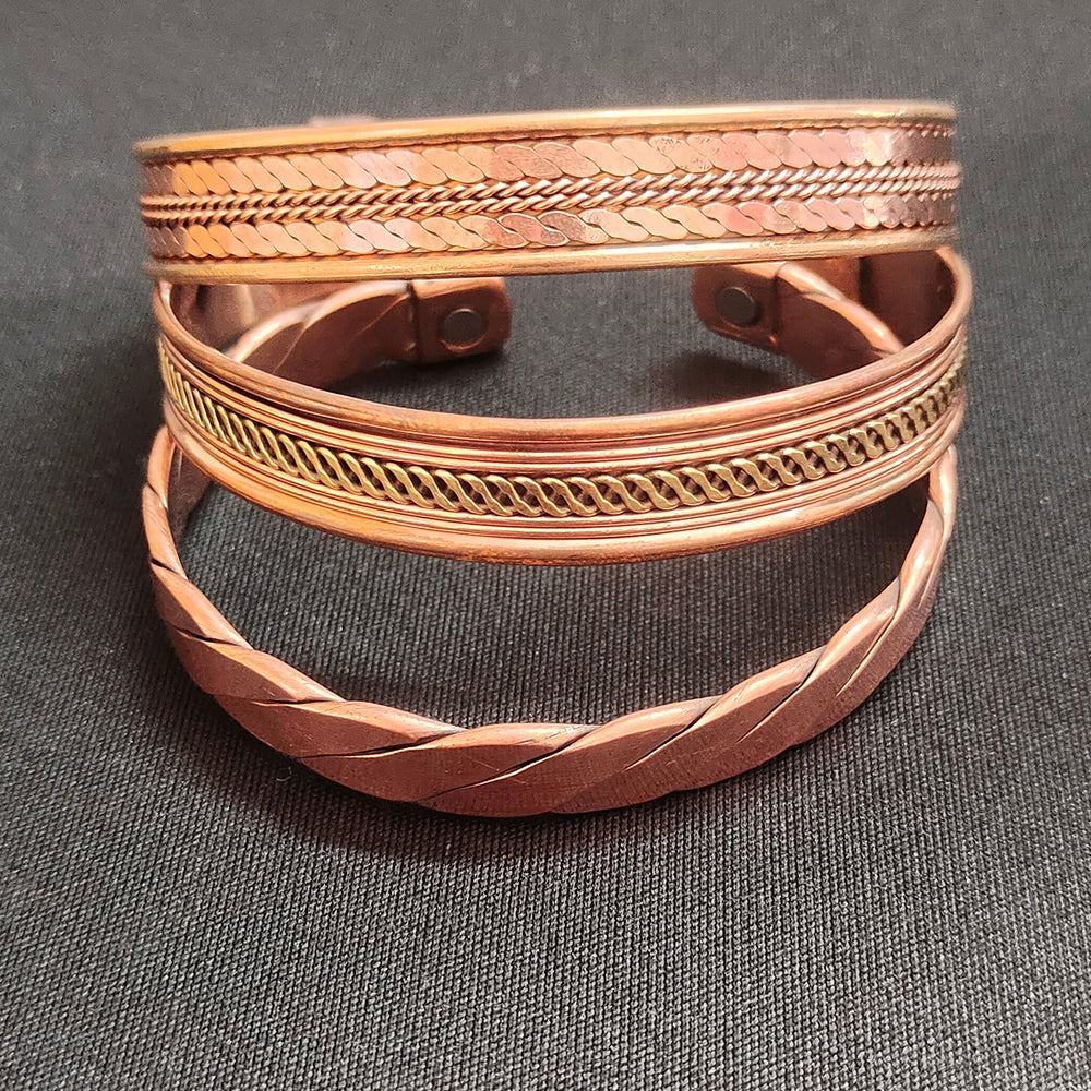 Coppervast bracelet with smooth patina hint suggests aging gracefully with use.