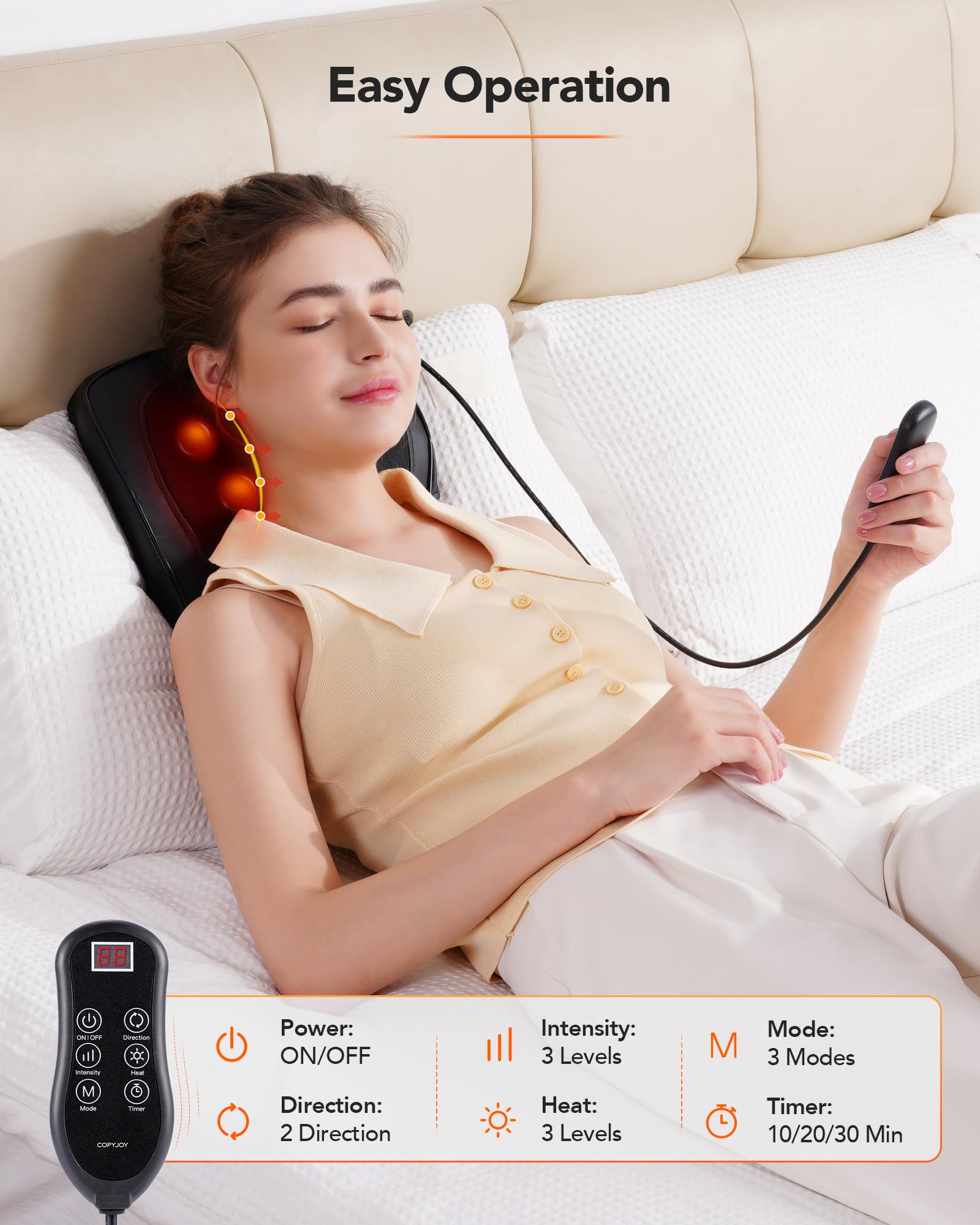 COPYJOY car adapter enables massages during road trips and commutes.