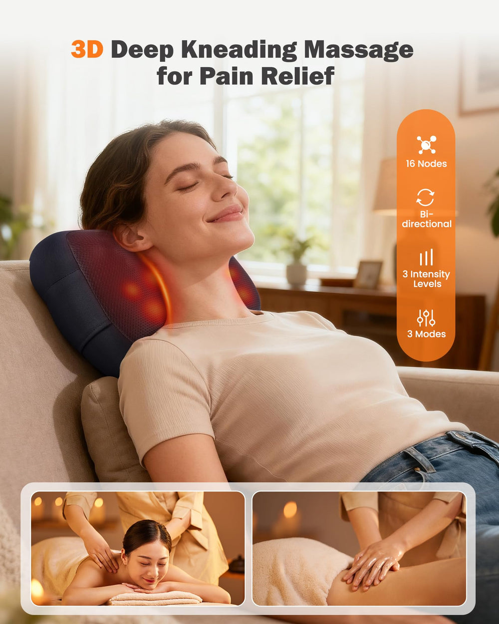 COPYJOY dual-side heating provides adjustable warmth for comfortable relaxation.