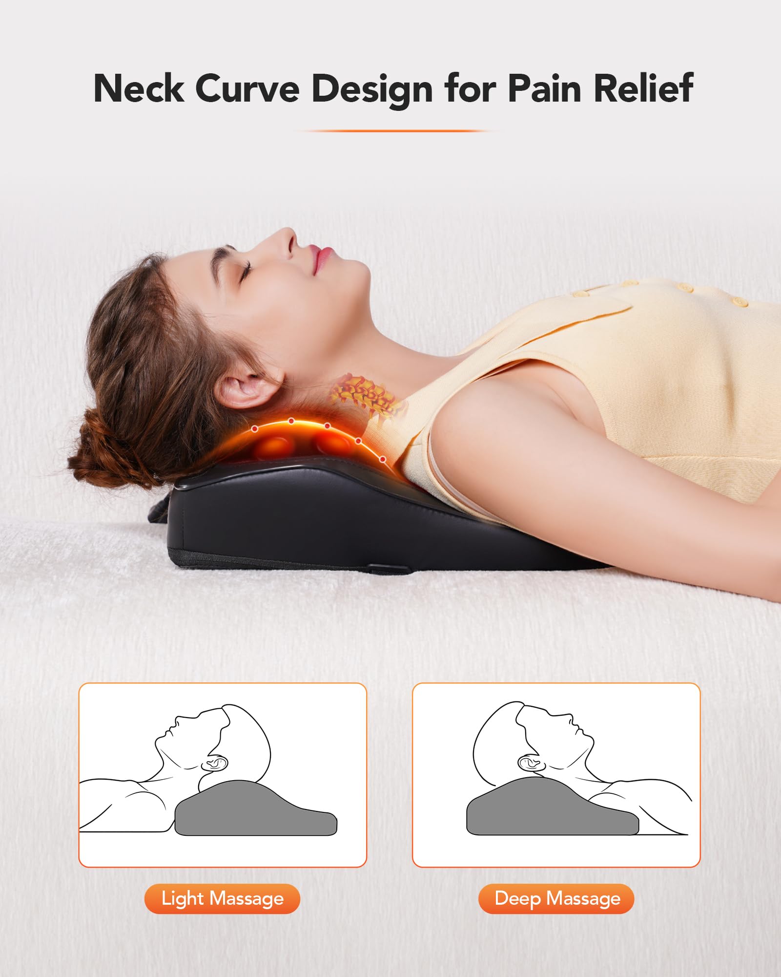 COPYJOY neck massager remote keeps you in control during quick, relaxing sessions.