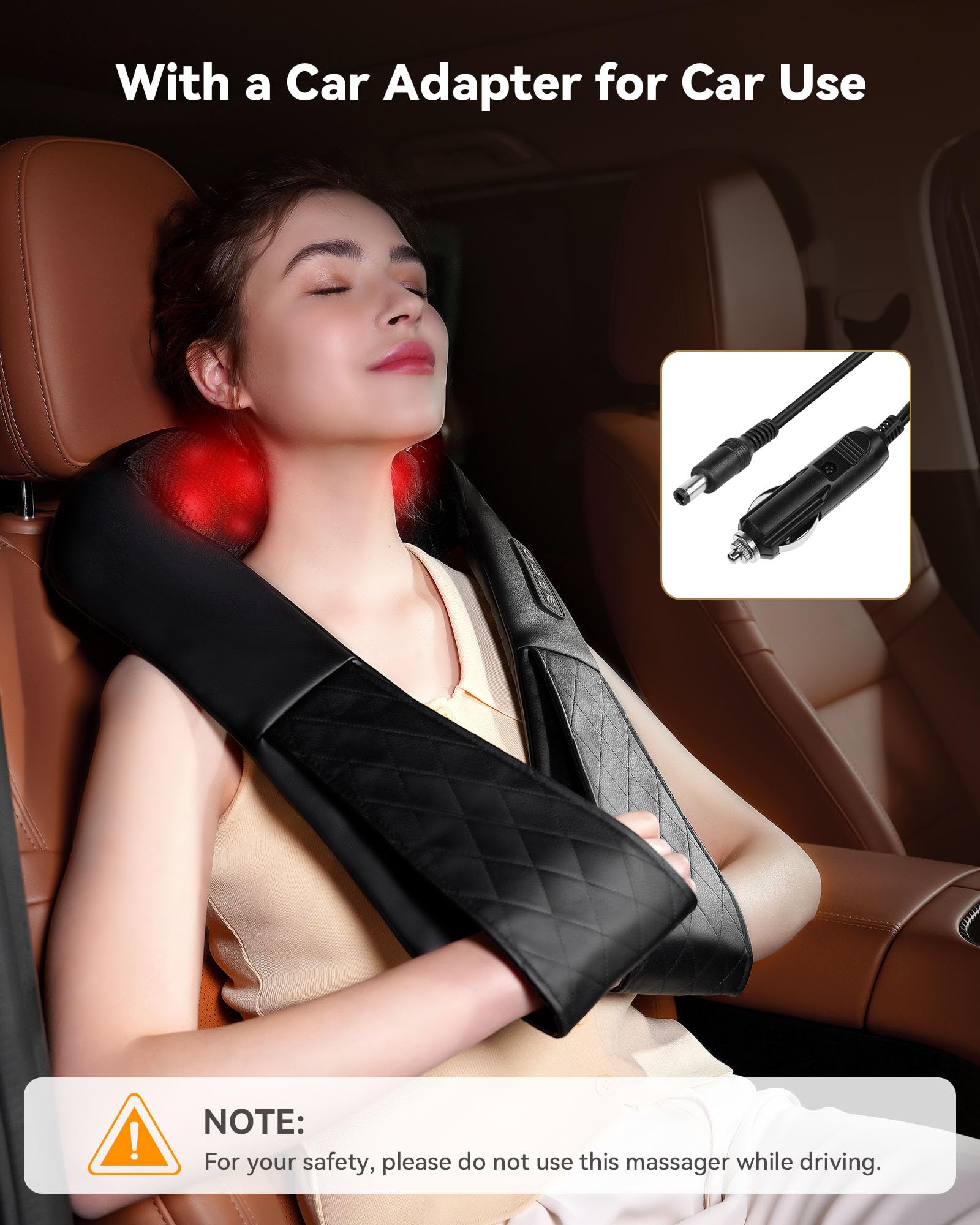 CopyJOY Shiatsu portable design fits home, car, and office for on-the-go comfort.