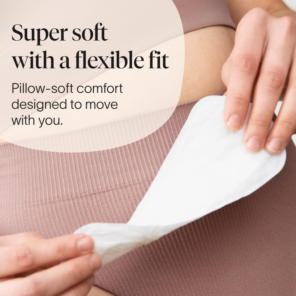 Cora dual-layer core offers fast absorption for dryness.