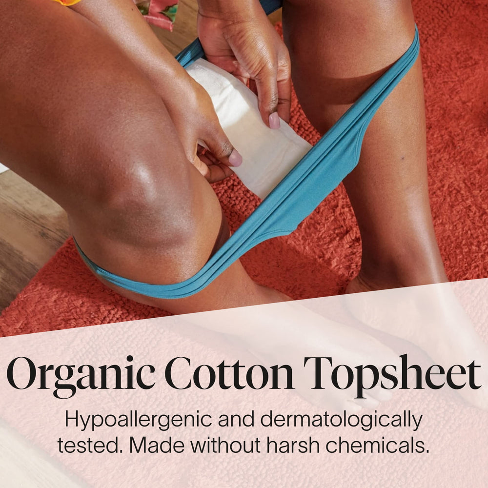 Cora odor-control absorbent layers help keep smells discreet.