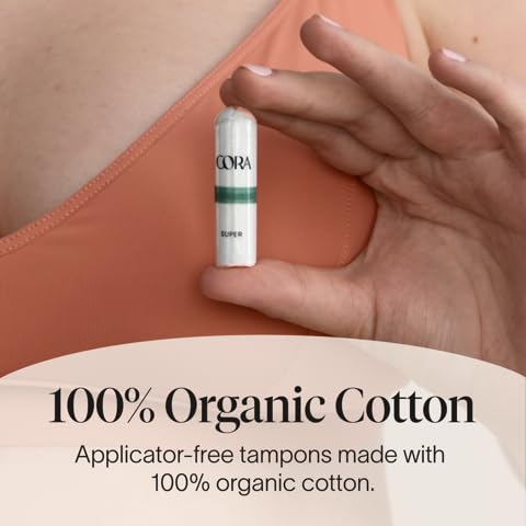 Cora organic tampons body-centric fit supports comfortable protection during movement