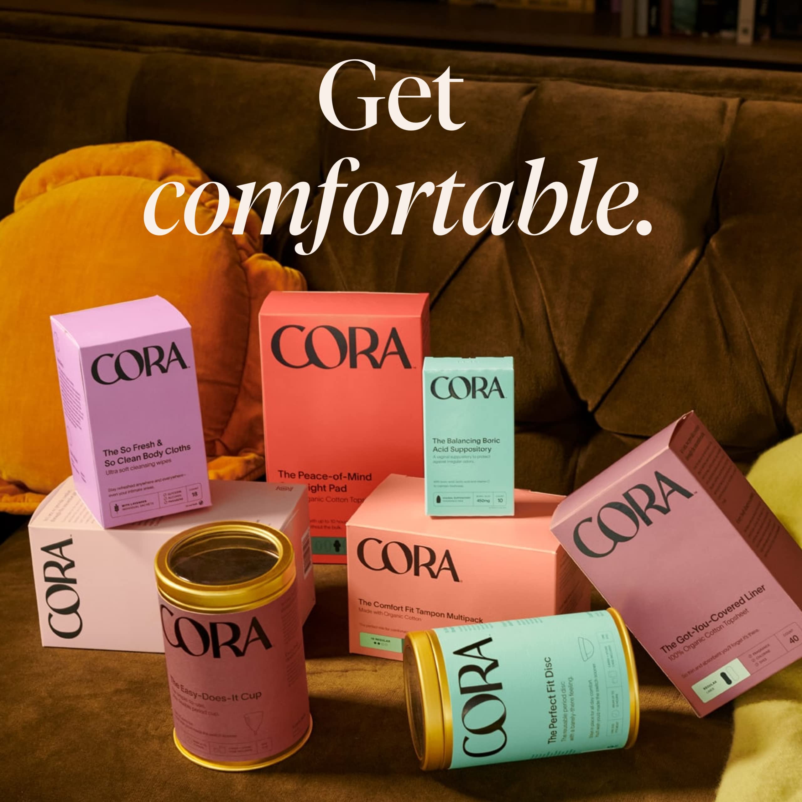 Cora supports period care access with every purchase through its program.