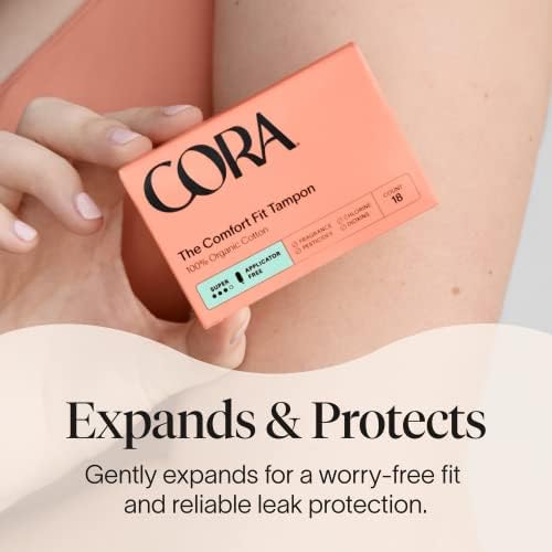 Cora tampons packaging sleek and eco-conscious for lower waste on the go.