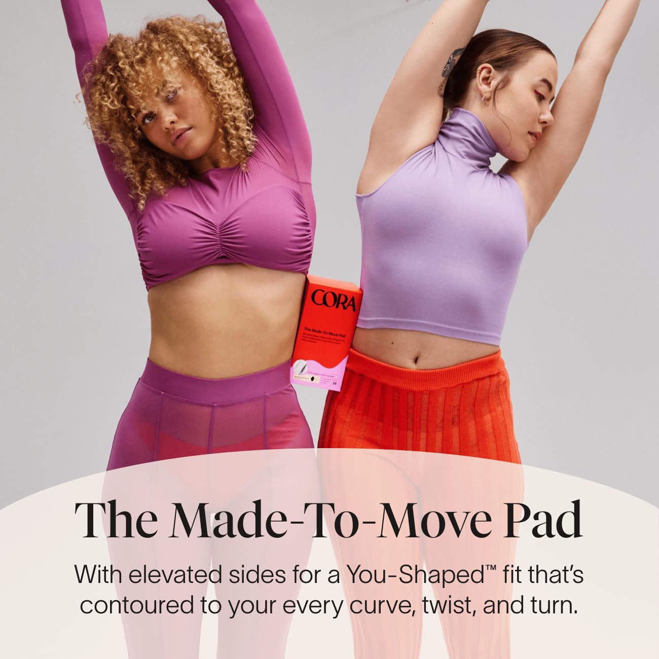 Cora topsheet pads ultra-thin-dry deliver quick absorption for dry feeling during activity