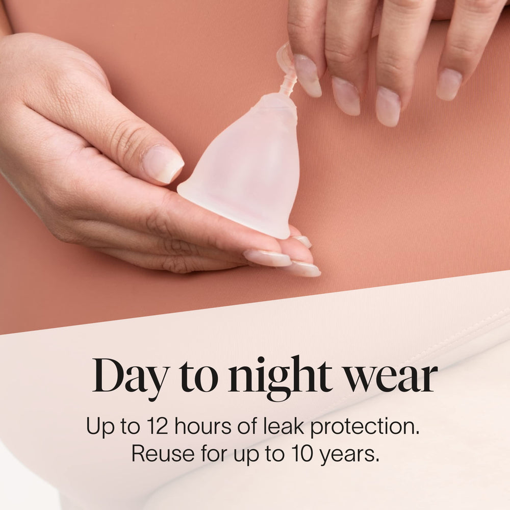 Cora menstrual cup size 2 folding insertion for easy placement.