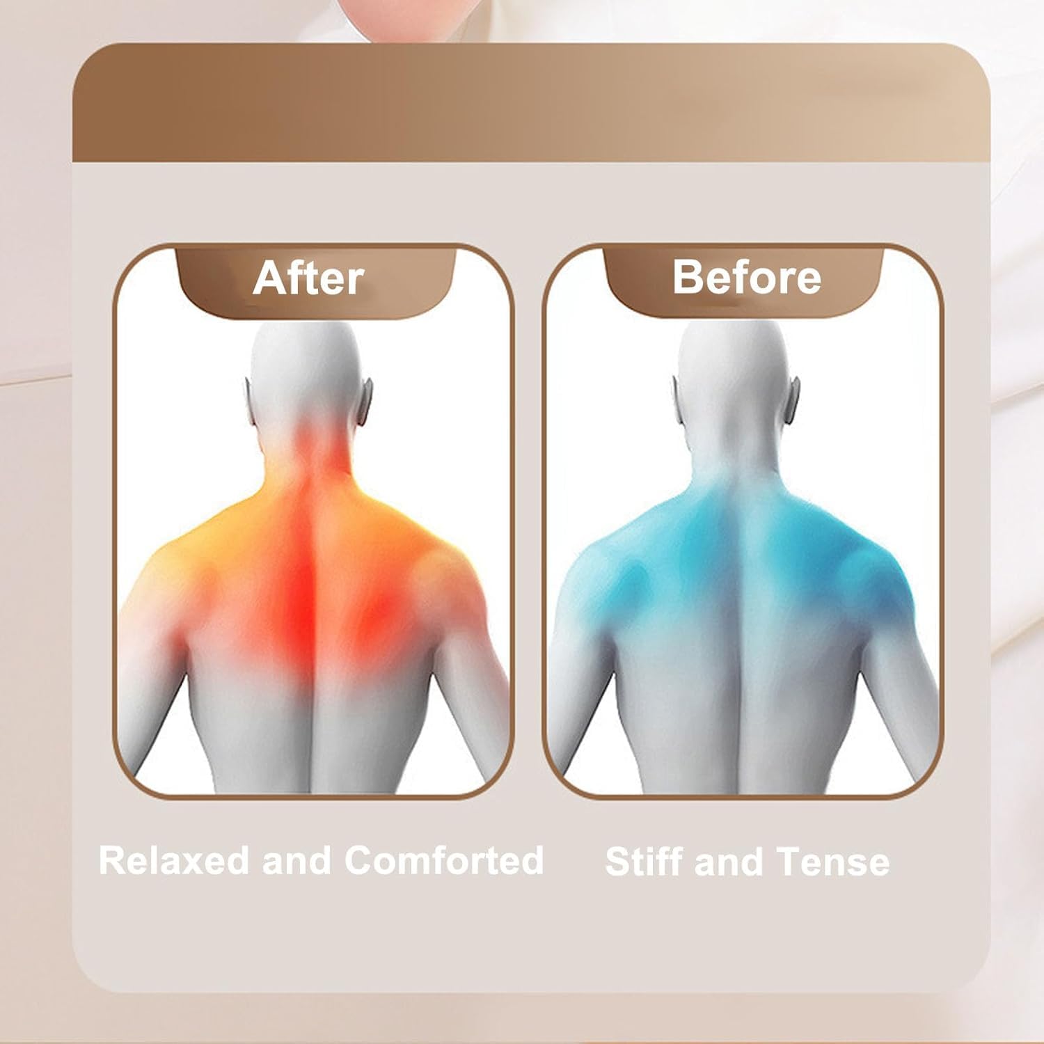Whisper-quiet operation makes the neck massager suitable for work.
