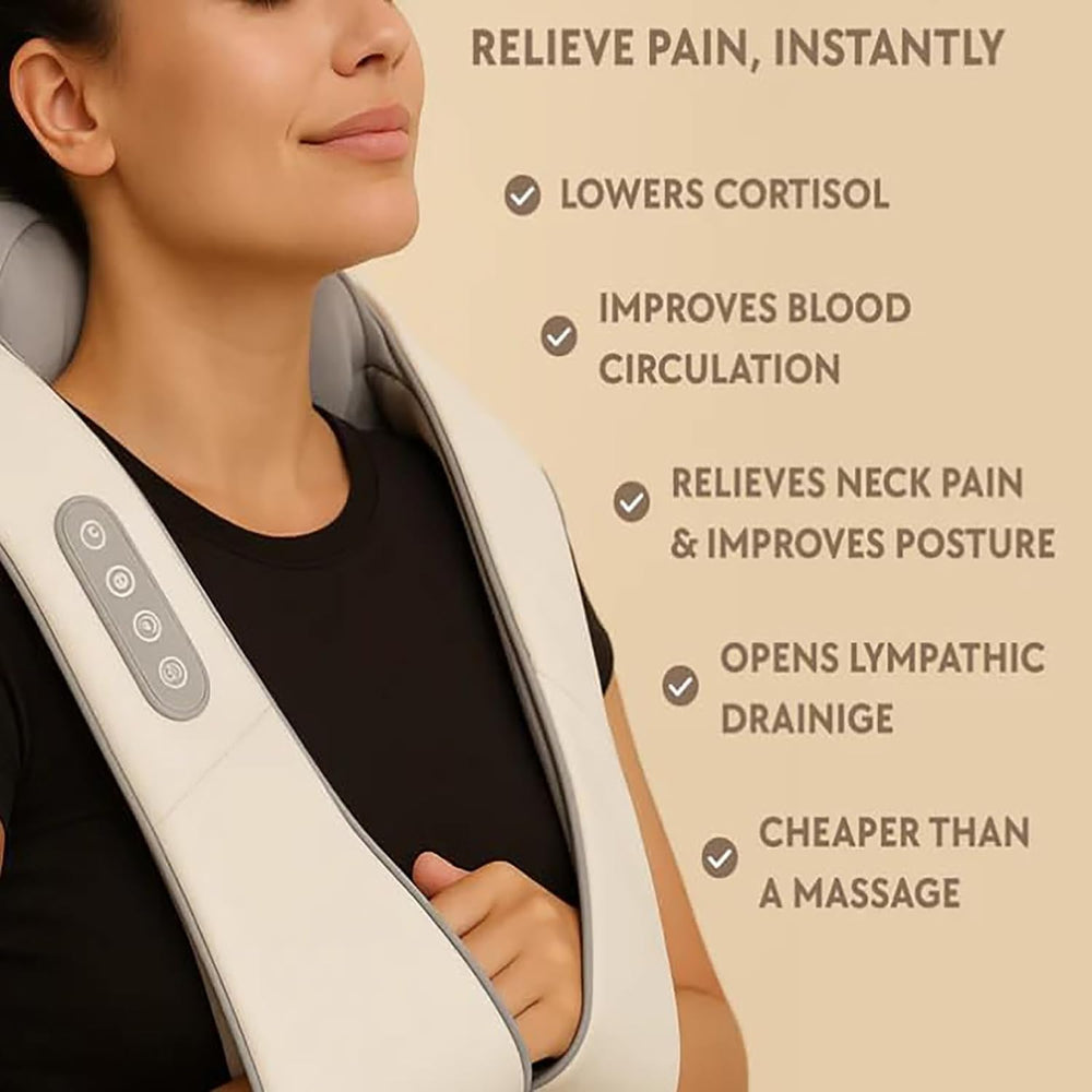 USB-C charging on the neck massager for quick compatibility.
