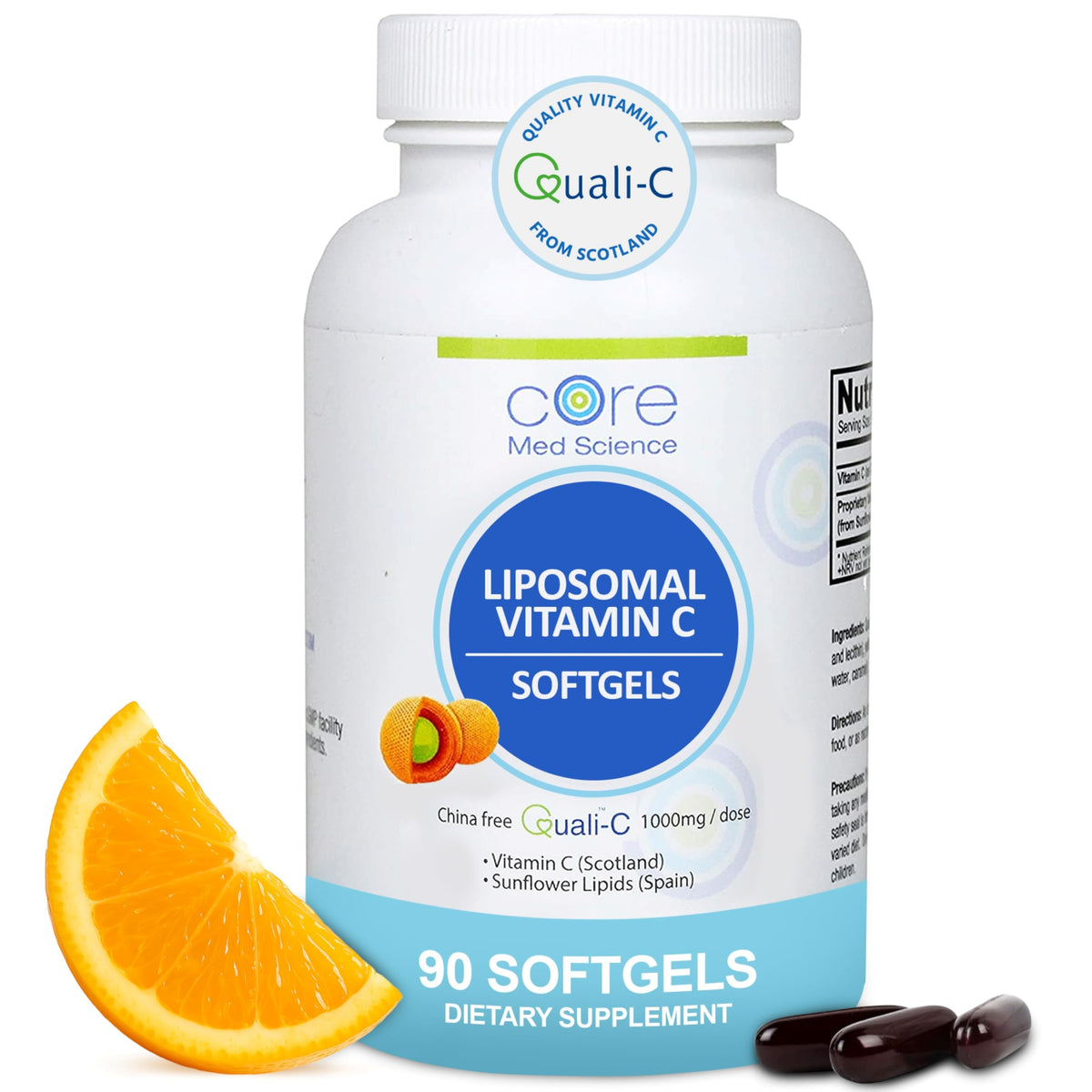 Core Med Science liposomal vitamin C bottle front view for daily immune support